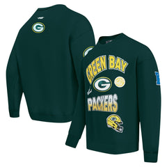 Pro Standard Turn It Up Drop Shoulder Pullover Sweatshirt - Green Bay Packers Pullover