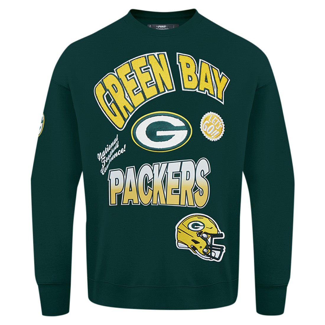 Pro Standard Turn It Up Drop Shoulder Pullover Sweatshirt - Green Bay Packers Pullover