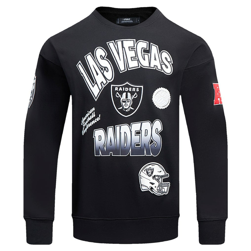 Pro Standard Turn It Up Drop Shoulder Pullover Sweatshirt - Las Vegas Raiders Pullover