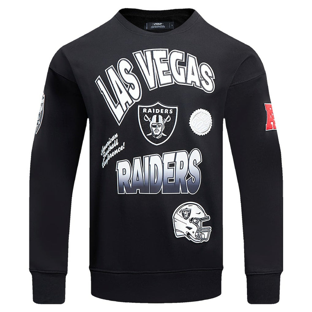 Pro Standard Turn It Up Drop Shoulder Pullover Sweatshirt - Las Vegas Raiders Pullover