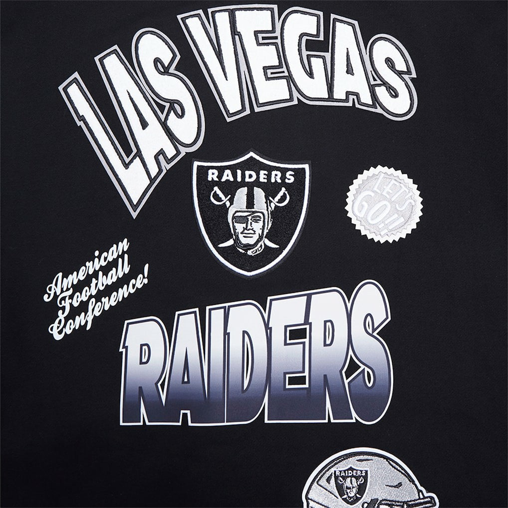 Pro Standard Turn It Up Drop Shoulder Pullover Sweatshirt - Las Vegas Raiders Pullover