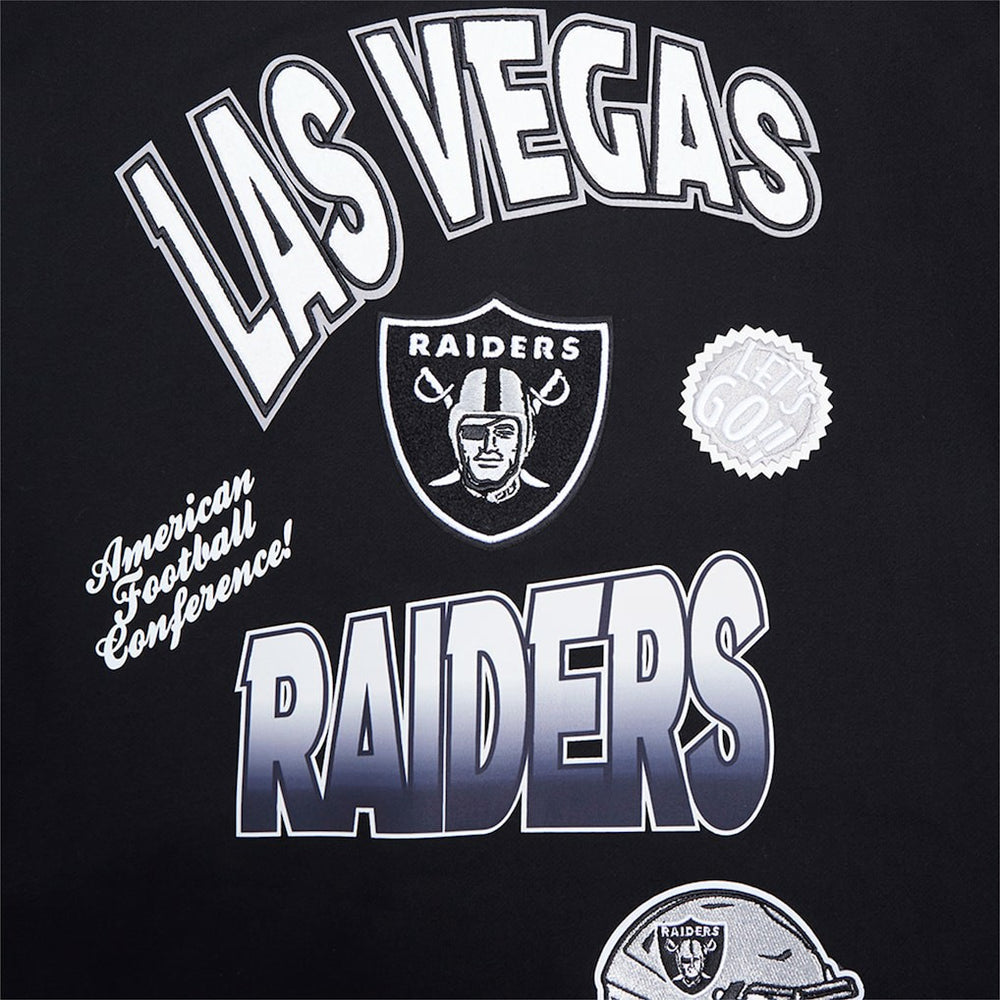 Pro Standard Turn It Up Drop Shoulder Pullover Sweatshirt - Las Vegas Raiders Pullover