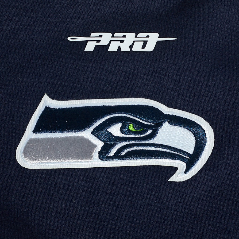 Pro Standard Turn It Up Drop Shoulder Pullover Sweatshirt - Seattle Seahawks Pullover