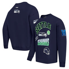 Pro Standard Turn It Up Drop Shoulder Pullover Sweatshirt - Seattle Seahawks Pullover