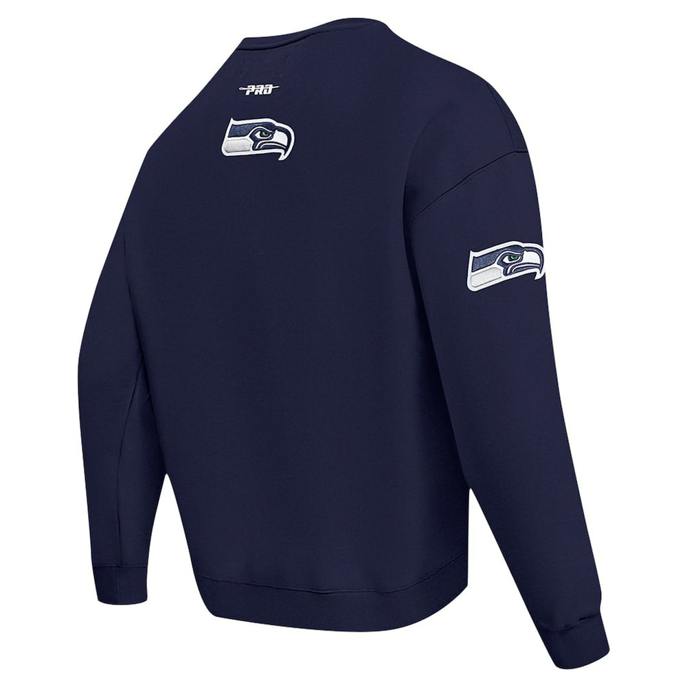 Pro Standard Turn It Up Drop Shoulder Pullover Sweatshirt - Seattle Seahawks Pullover