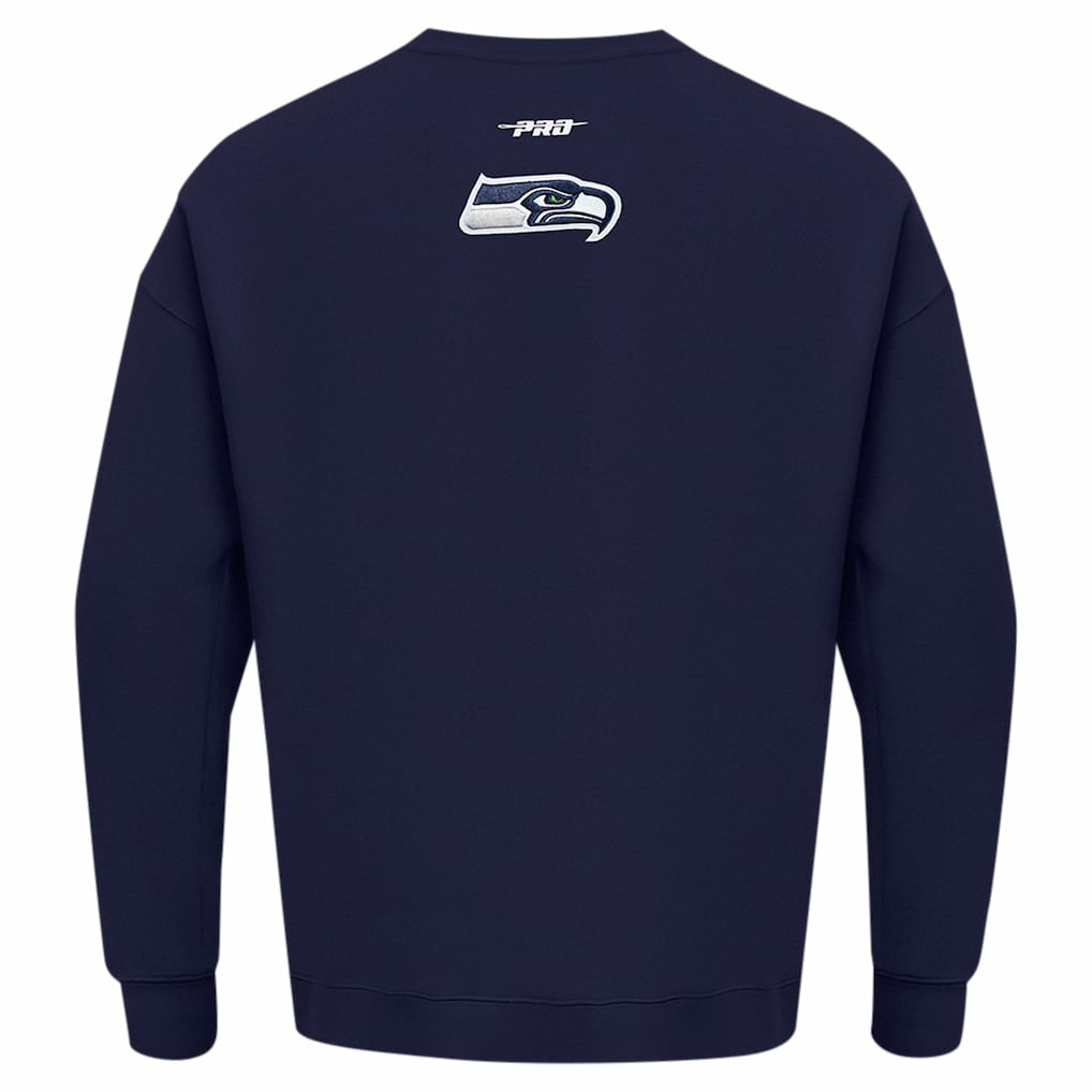 Pro Standard Turn It Up Drop Shoulder Pullover Sweatshirt - Seattle Seahawks Pullover