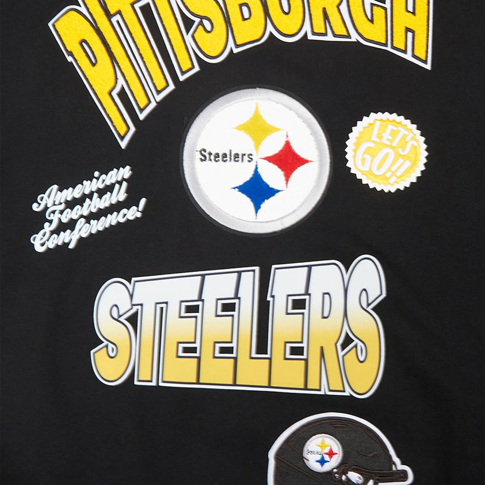 Pro Standard Turn It Up Drop Shoulder Pullover Sweatshirt - Pittsburgh Steelers Pullover