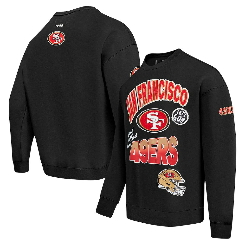 Pro Standard Turn It Up Drop Shoulder Pullover Sweatshirt - San Francisco 49ers Pullover