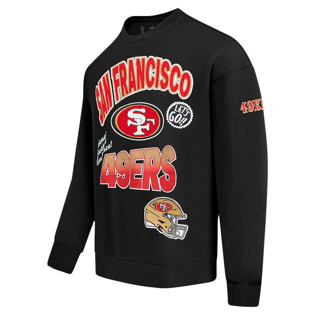 Pro Standard Turn It Up Drop Shoulder Pullover Sweatshirt - San Francisco 49ers Pullover