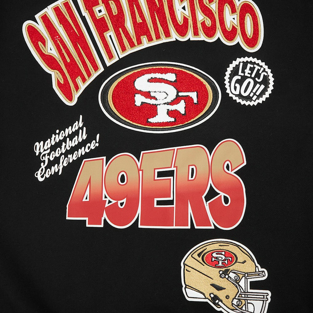 Pro Standard Turn It Up Drop Shoulder Pullover Sweatshirt - San Francisco 49ers Pullover