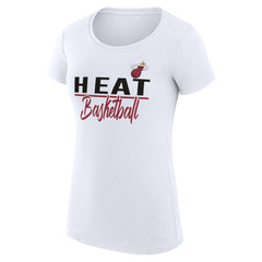 Miami Heat G-III 4Her by Carl Banks Women's Super-Slim Fit Lightweight Team Sport V-Neck T-Shirt