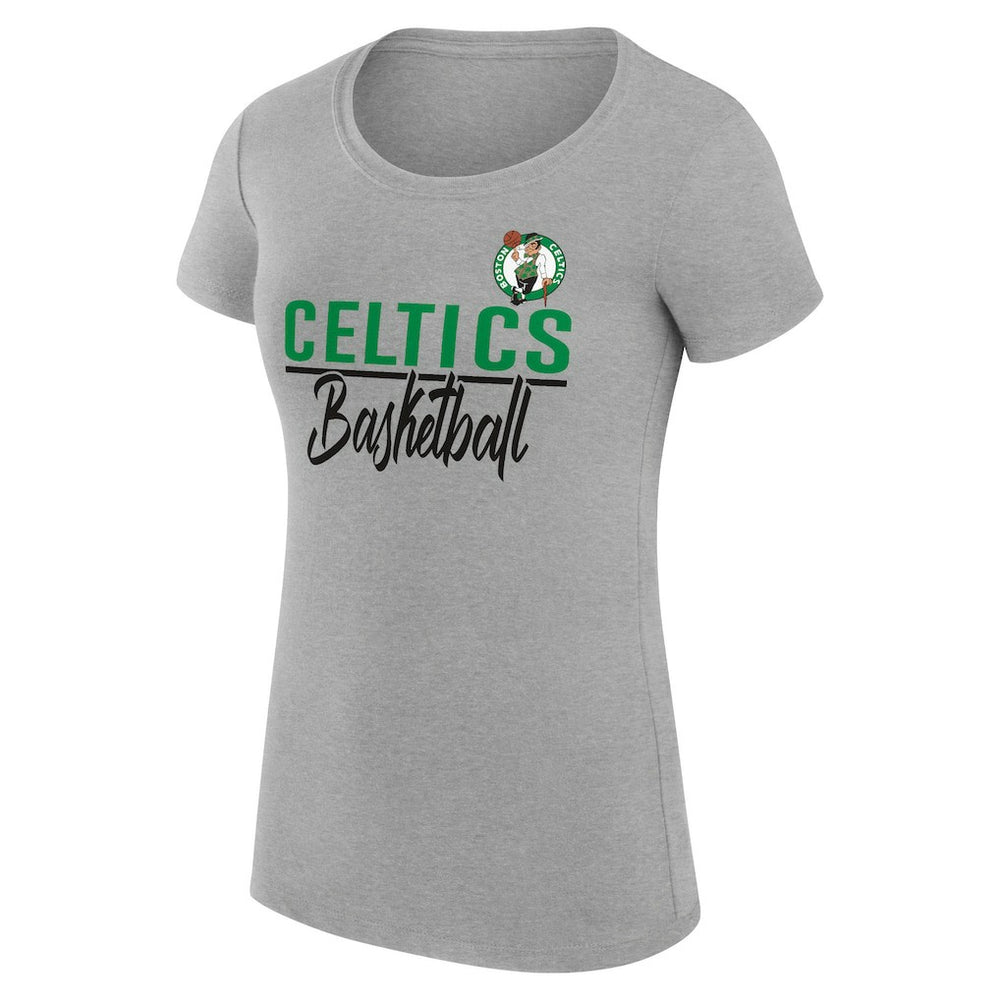 Boston Celtics G-III 4Her by Carl Banks Women's Super-Slim Fit Lightweight Team Sport V-Neck T-Shirt