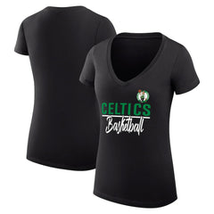Boston Celtics G-III 4Her by Carl Banks Women's Super-Slim Fit Lightweight Team Sport V-Neck T-Shirt