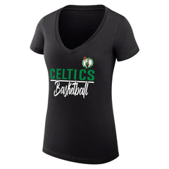 Boston Celtics G-III 4Her by Carl Banks Women's Super-Slim Fit Lightweight Team Sport V-Neck T-Shirt