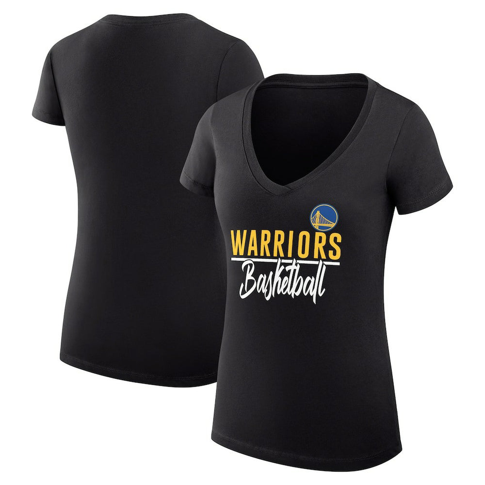 Golden State Warriors G-III 4Her by Carl Banks Women's Super-Slim Fit Lightweight Team Sport V-Neck T-Shirt sale