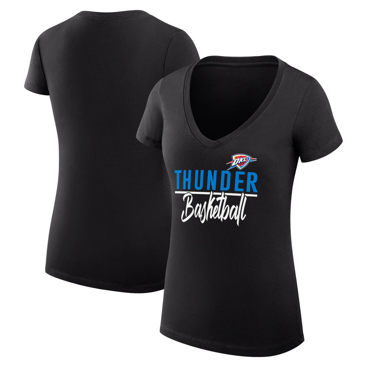 Oklahoma City Thunder G-III 4Her by Carl Banks Women's Super-Slim Fit Lightweight Team Sport V-Neck T-Shirt