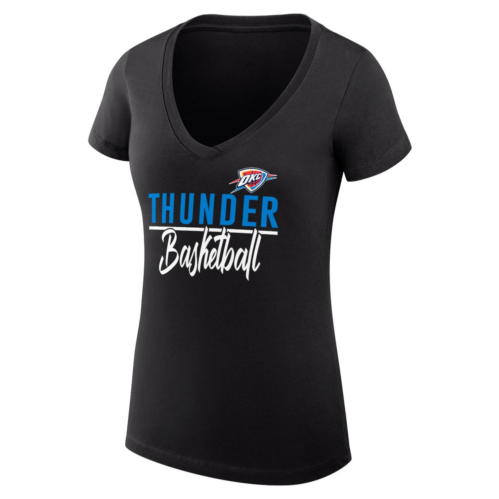 Oklahoma City Thunder G-III 4Her by Carl Banks Women's Super-Slim Fit Lightweight Team Sport V-Neck T-Shirt
