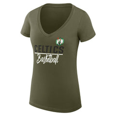 Boston Celtics G-III 4Her by Carl Banks Women's Super-Slim Fit Lightweight Team Sport V-Neck T-Shirt