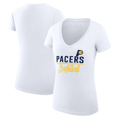 Indiana Pacers G-III 4Her by Carl Banks Women's Super-Slim Fit Lightweight Team Sport V-Neck T-Shirt