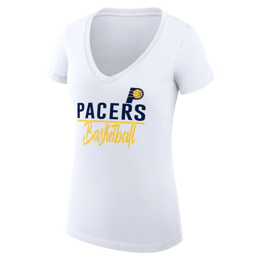 Indiana Pacers G-III 4Her by Carl Banks Women's Super-Slim Fit Lightweight Team Sport V-Neck T-Shirt