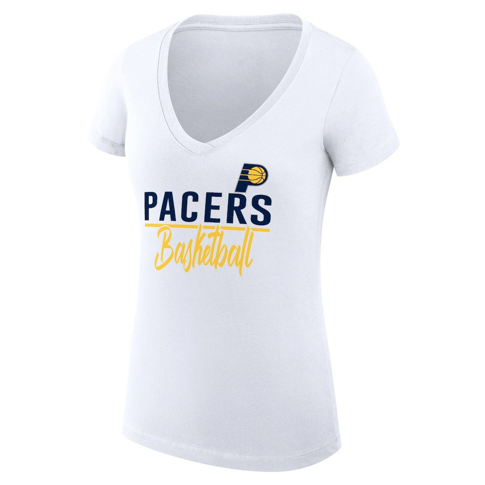 Indiana Pacers G-III 4Her by Carl Banks Women's Super-Slim Fit Lightweight Team Sport V-Neck T-Shirt