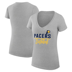 Indiana Pacers G-III 4Her by Carl Banks Women's Super-Slim Fit Lightweight Team Sport V-Neck T-Shirt