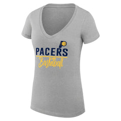 Indiana Pacers G-III 4Her by Carl Banks Women's Super-Slim Fit Lightweight Team Sport V-Neck T-Shirt
