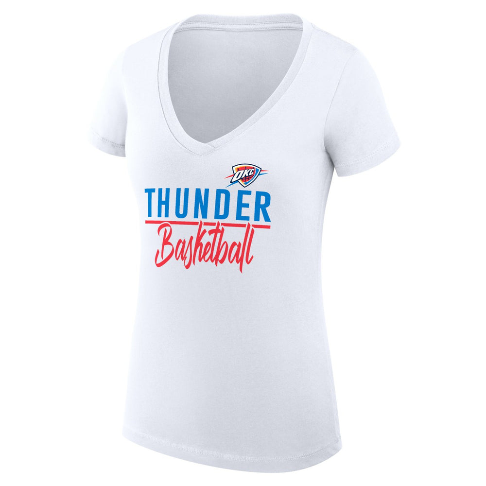 Oklahoma City Thunder G-III 4Her by Carl Banks Women's Super-Slim Fit Lightweight Team Sport V-Neck T-Shirt
