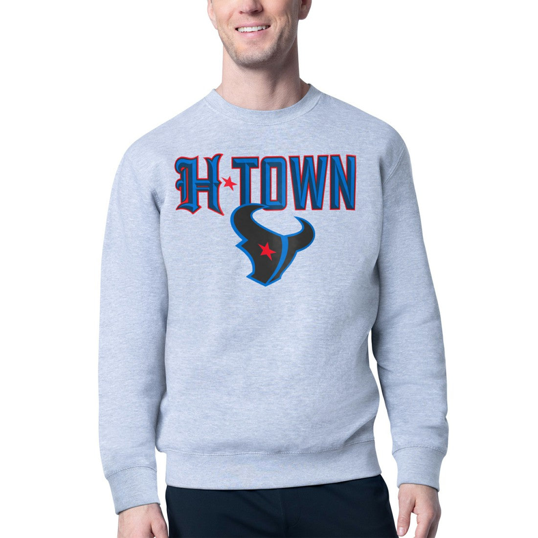 Starter H-Town Graphic Fleece Pullover Sweatshirt - Houston Texans Pullover