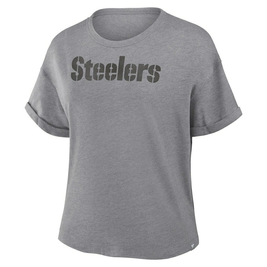 Women's Swing Pass Tri-Blend Boxy T-Shirt - Pittsburgh Steelers T-shirts