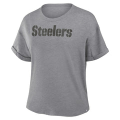 Women's Swing Pass Tri-Blend Boxy T-Shirt - Pittsburgh Steelers T-shirts
