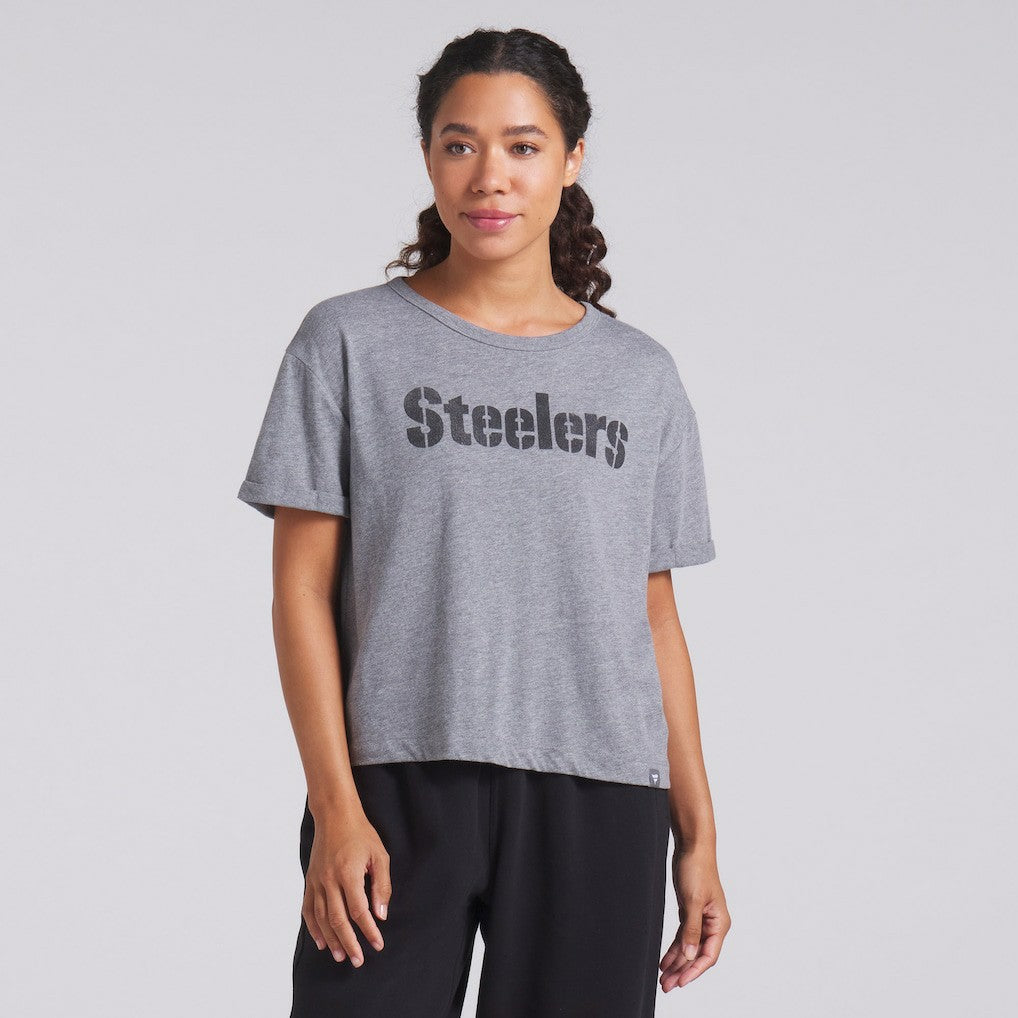 Women's Swing Pass Tri-Blend Boxy T-Shirt - Pittsburgh Steelers T-shirts