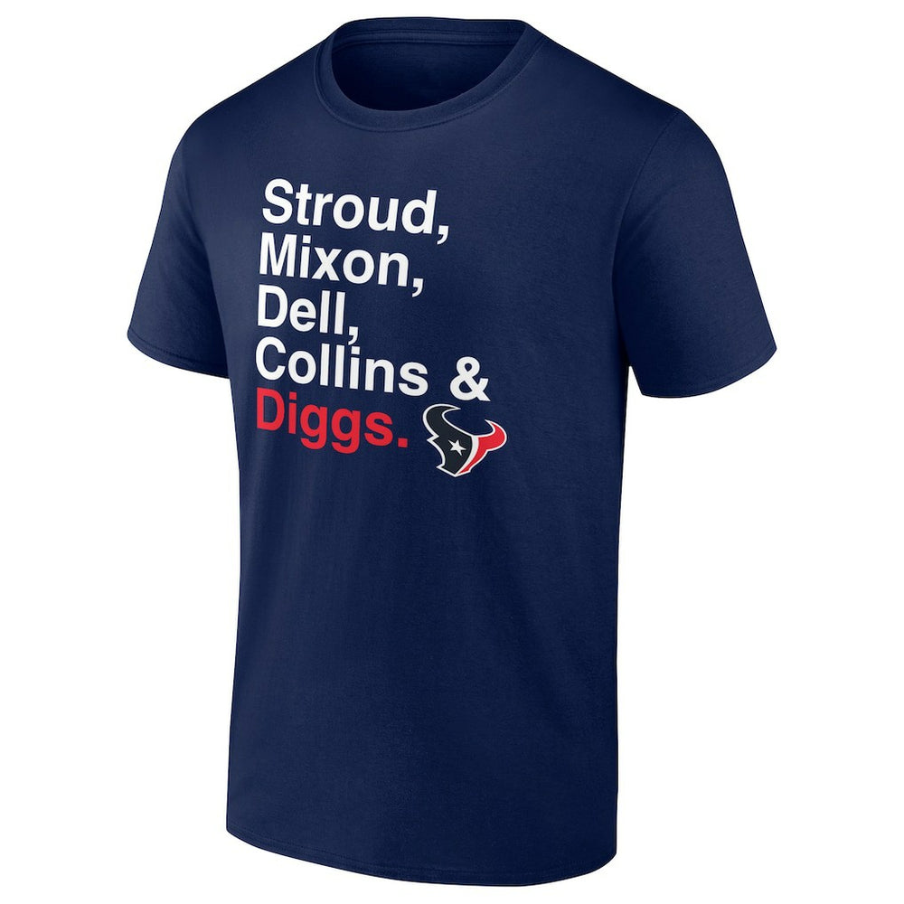 Stroud, Mixon, Dell, Collins & Diggs T-Shirt - Houston Texans T-shirts