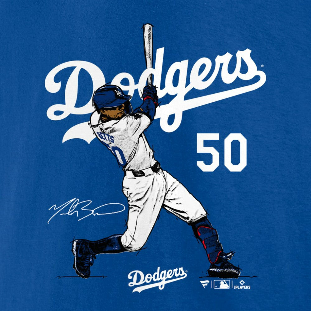 Royal Mookie Betts Los Angeles Dodgers Player Swing T-Shirt
