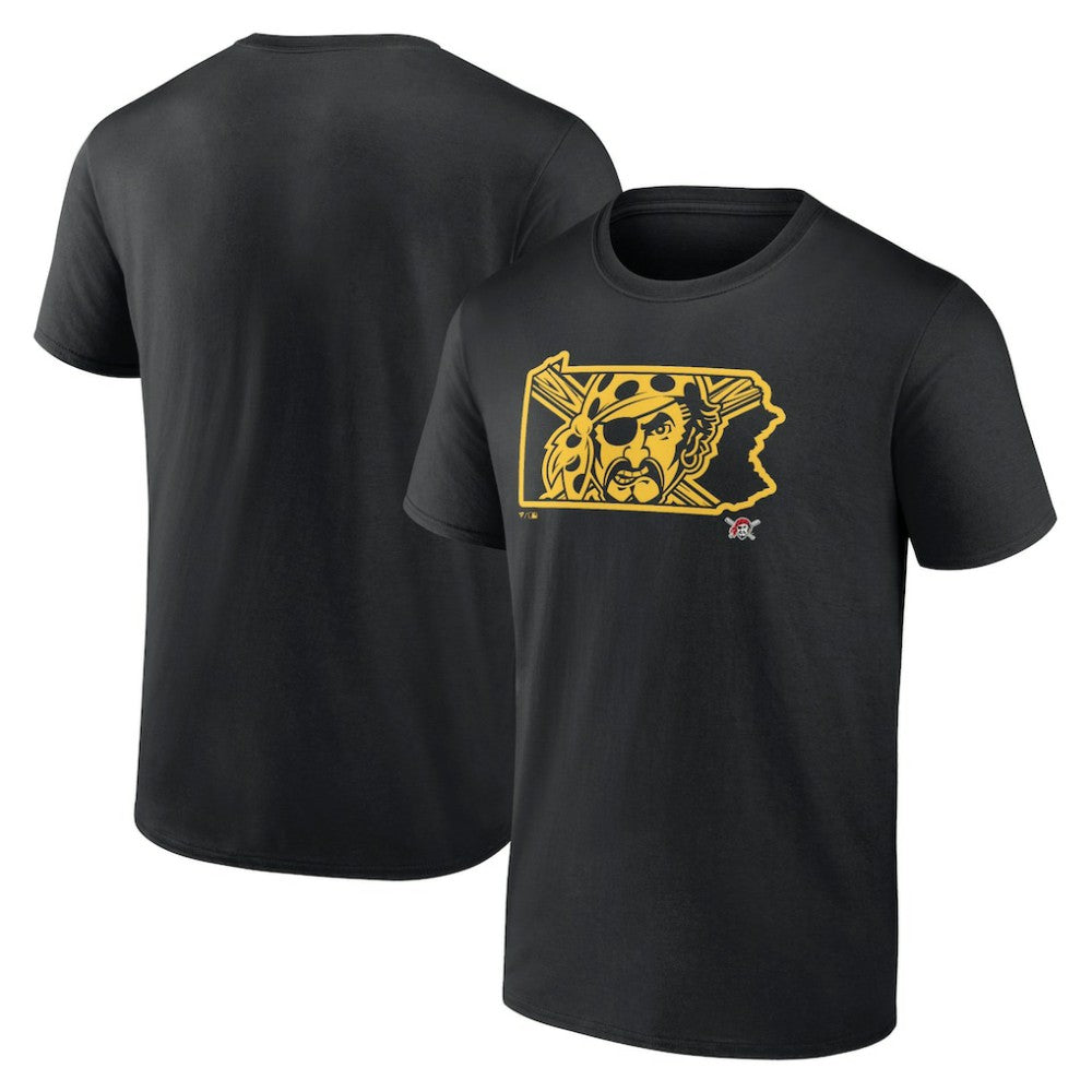 Black Pittsburgh Pirates State T-Shirt