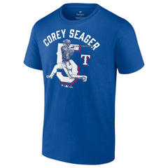 Royal Corey Seager Texas Rangers Player Swing T-Shirt