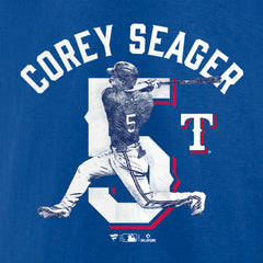 Royal Corey Seager Texas Rangers Player Swing T-Shirt