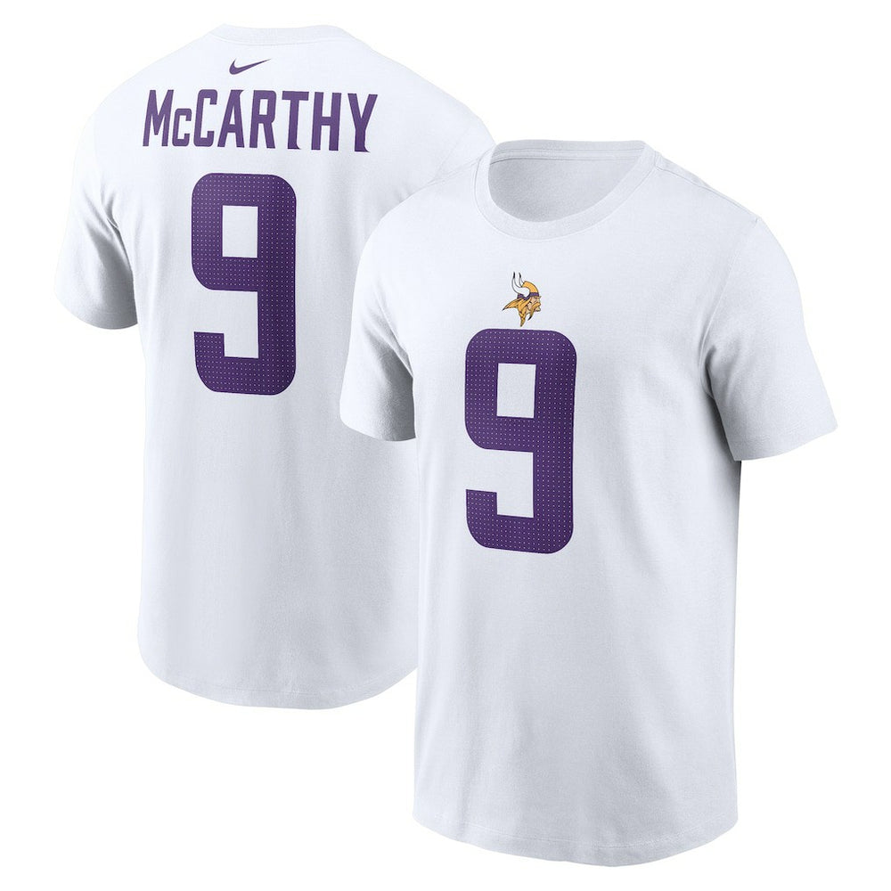 J.J. McCarthy  Player Name & Number T-Shirt - Minnesota Vikings T-shirts