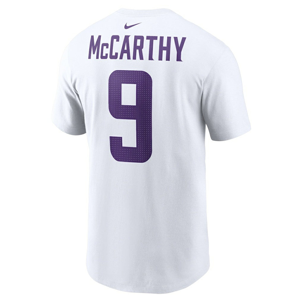 J.J. McCarthy  Player Name & Number T-Shirt - Minnesota Vikings T-shirts