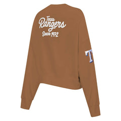 Brown Texas Rangers Pro Standard Women's Paint The City Pullover Cropped Sweatshirt