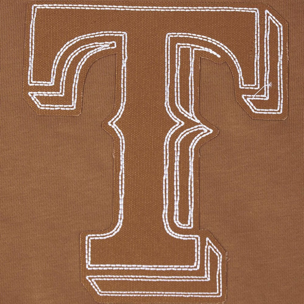 Brown Texas Rangers Pro Standard Women's Paint The City Pullover Cropped Sweatshirt