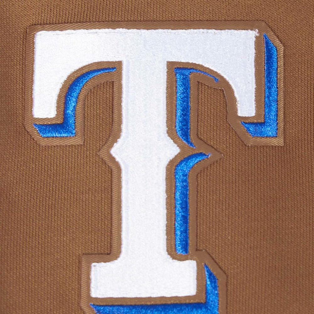 Brown Texas Rangers Pro Standard Women's Paint The City Pullover Cropped Sweatshirt