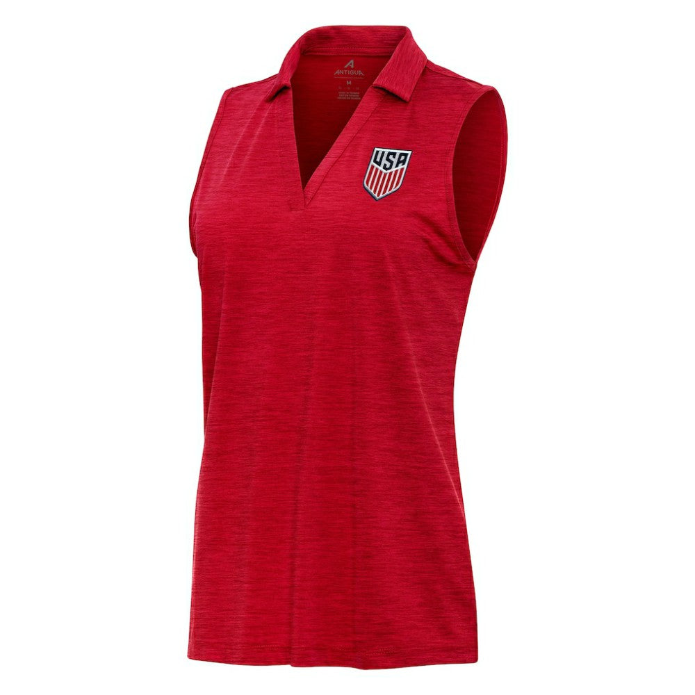 USMNT Antigua Layout Sleeveless V-Neck Polo