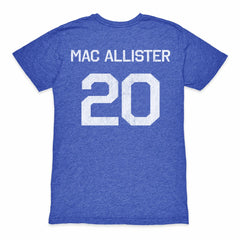Alexis Mac Allister Argentina National Team 1863FC Retro Name & Number Tri-Blend T-Shirt