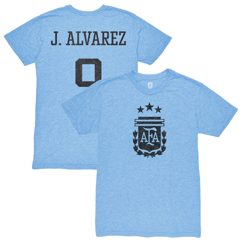 Julián Álvarez Argentina National Team 1863FC Player Retro Tri-Blend T-Shirt