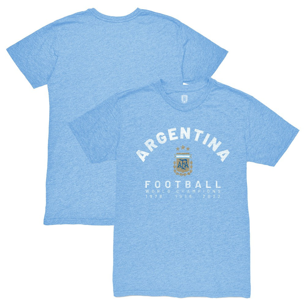 Argentina National Team 1863FC Three-Time World Champions Tri-Blend T-Shirt
