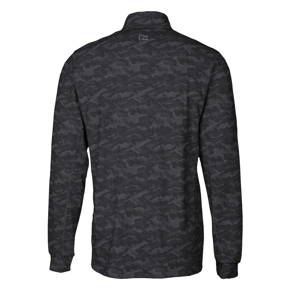 Cutter & Buck Traverse Camo Print Stretch DryTec Quarter-Zip Top - Carolina Panthers Tops