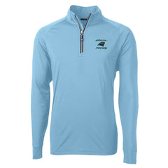 Cutter & Buck Adapt Eco Knit Stretch Recycled Raglan Quarter-Zip DryTec Top - Carolina Panthers Tops