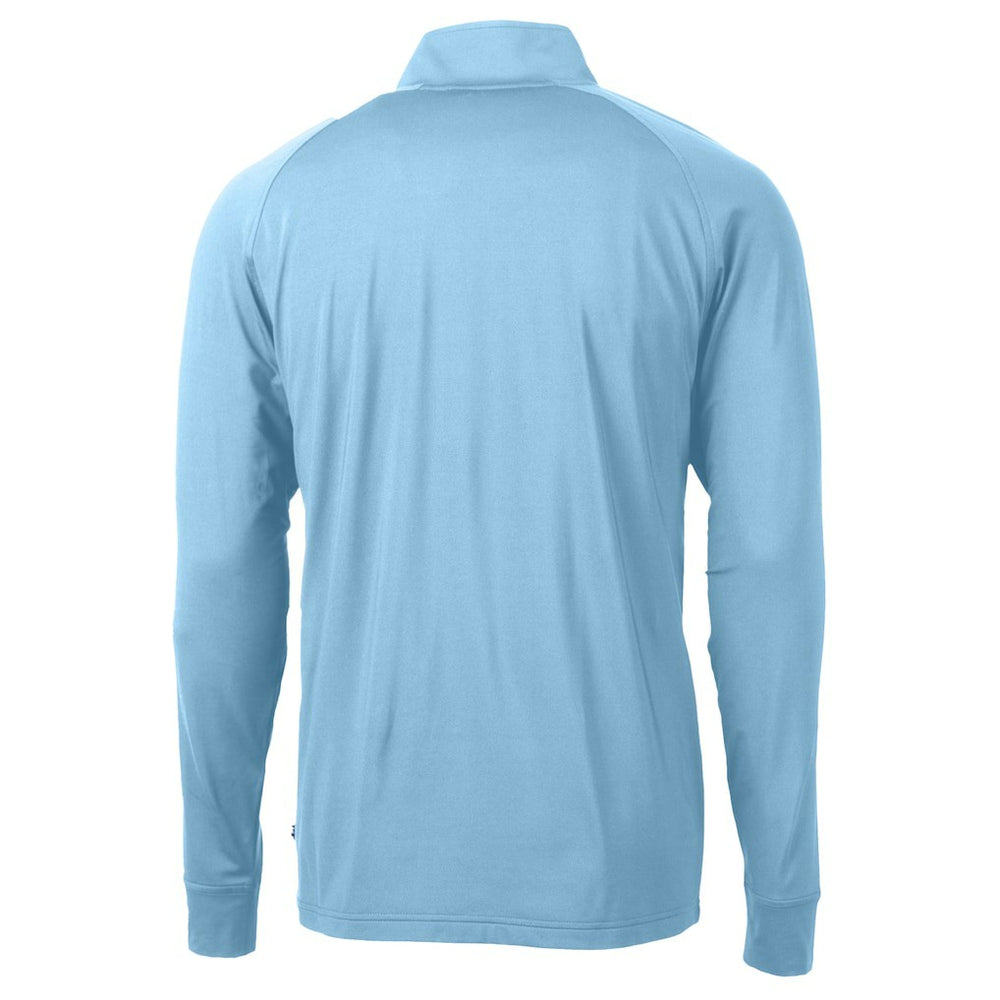 Cutter & Buck Adapt Eco Knit Stretch Recycled Raglan Quarter-Zip DryTec Top - Carolina Panthers Tops