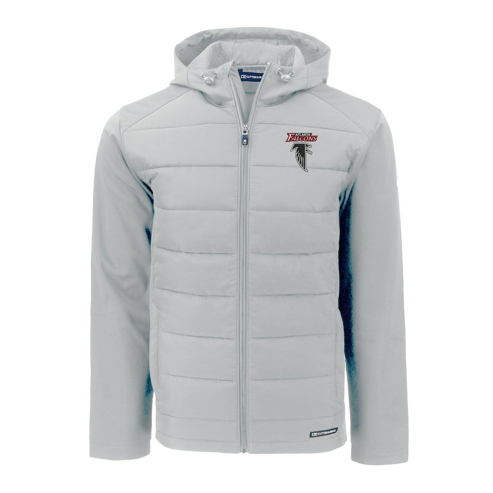 Cutter & Buck Evoke Hybrid Eco Softshell Recycled Full-Zip Hoodie Jacket - Atlanta Falcons Hoodies